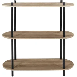 Regał Cobe 3 półki naturaly/czarny