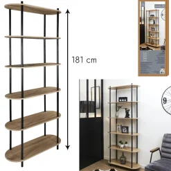 Regał Cobe naturalny/czarny