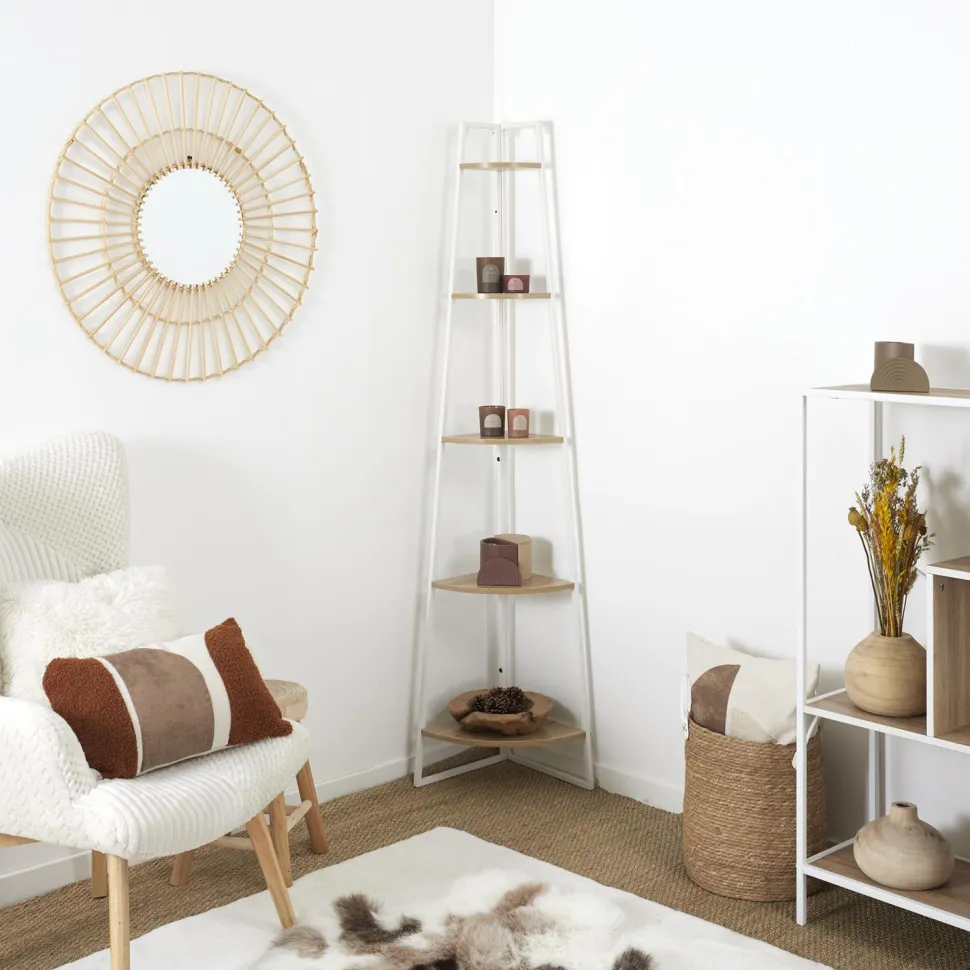 Regał Corner narożny z 5 półkami biały