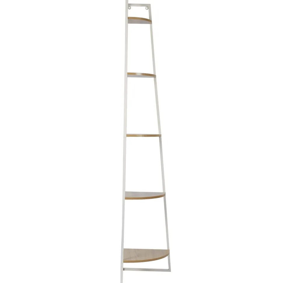 Regał Corner narożny z 5 półkami biały