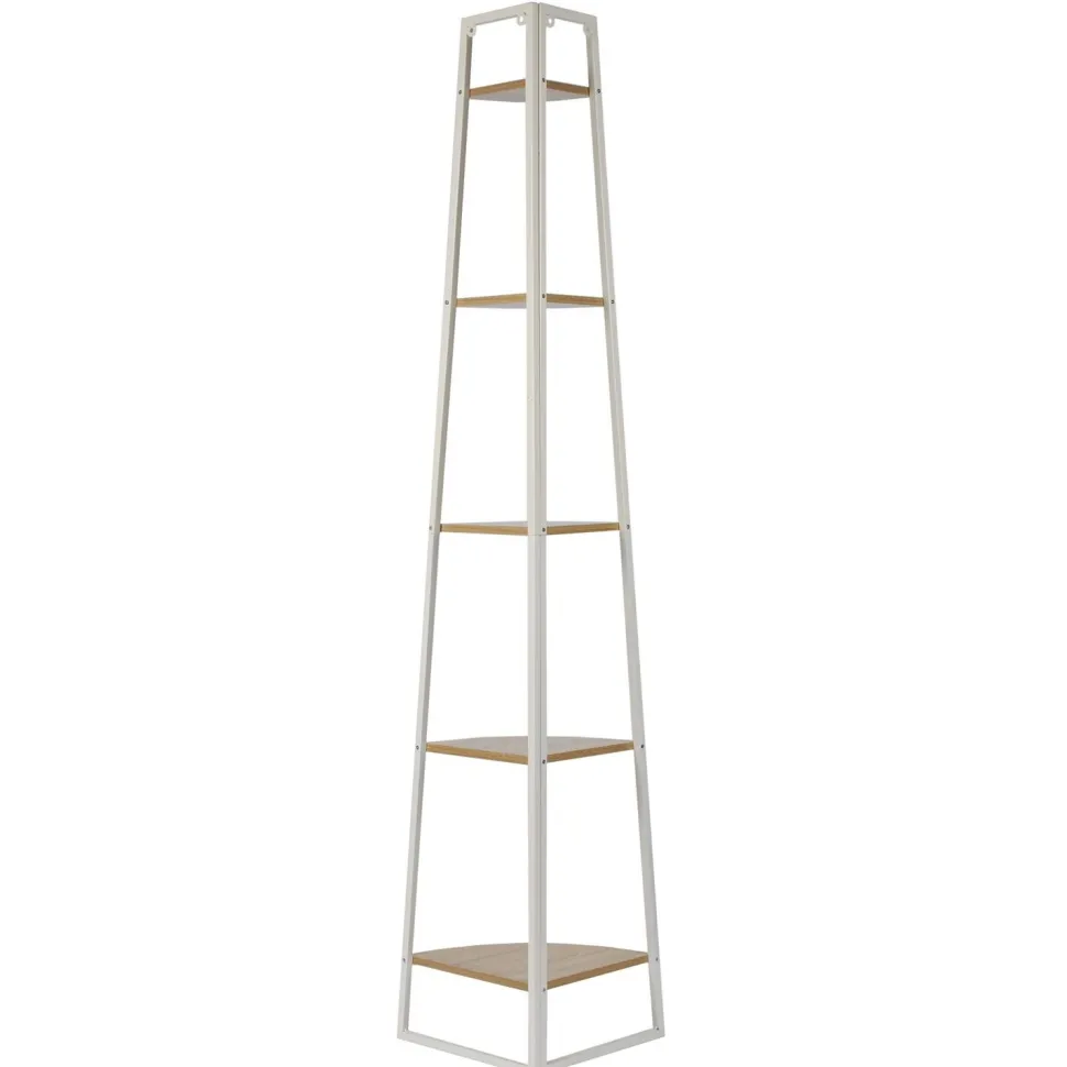 Regał Corner narożny z 5 półkami biały