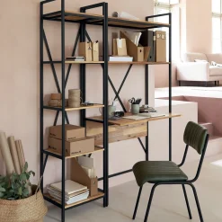 Regał Edena akacja/ metal