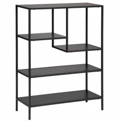 Regał Gota 5 półek asymetrycznych czarny