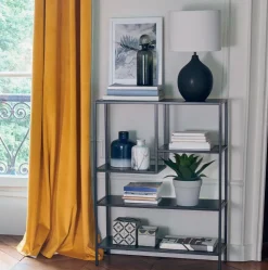 Regał Gota 5 półek asymetrycznych czarny