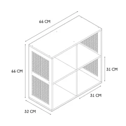 Regał Kali 4 półki naturalny