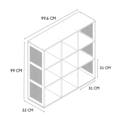 Regał Klaus 9 półek naturalny