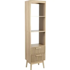 Regał Klaus wąski z 2 szufladami          naturalny