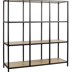 Regał Loka IX dąb/czarny