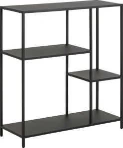 Regał Newcastle asymetryczny niski czarny