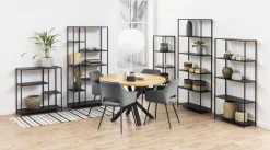 Regał Newcastle wysoki czarny