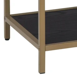 Regał Seaford V czarny/złoty