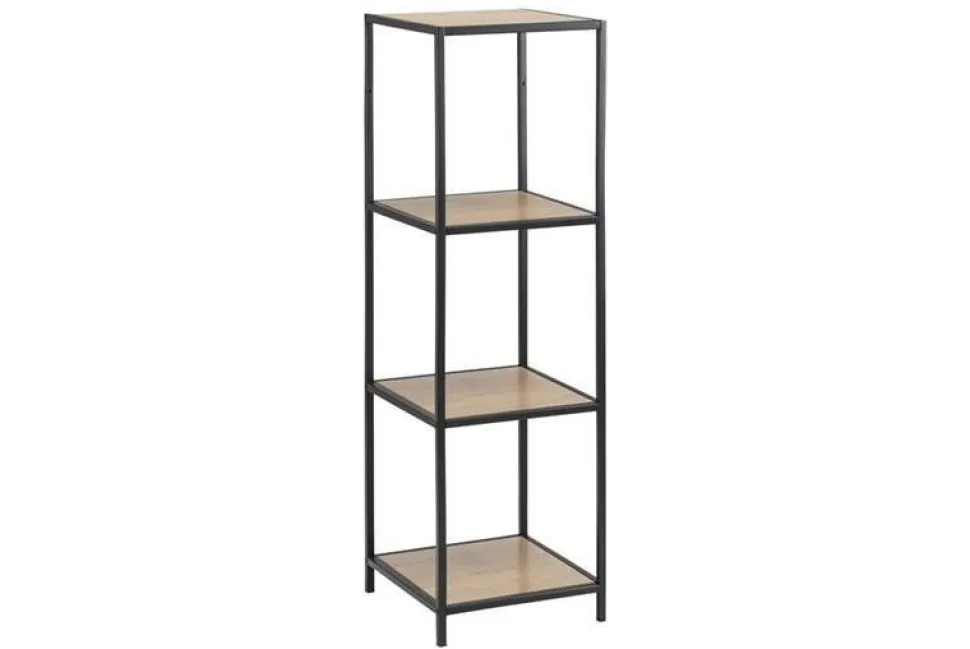 Regał Seaford VI naturalny/czarny