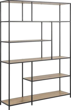 Regał Seaford XIV dąb/czarny