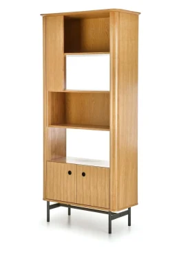 Regał wąski Zefir dąb/czarny