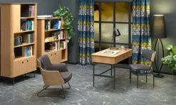 Regał wąski Zefir dąb/czarny