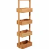 Regał z 4 półkami bambusowy