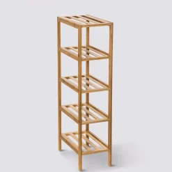 Regał z 5 półkami bambusowy