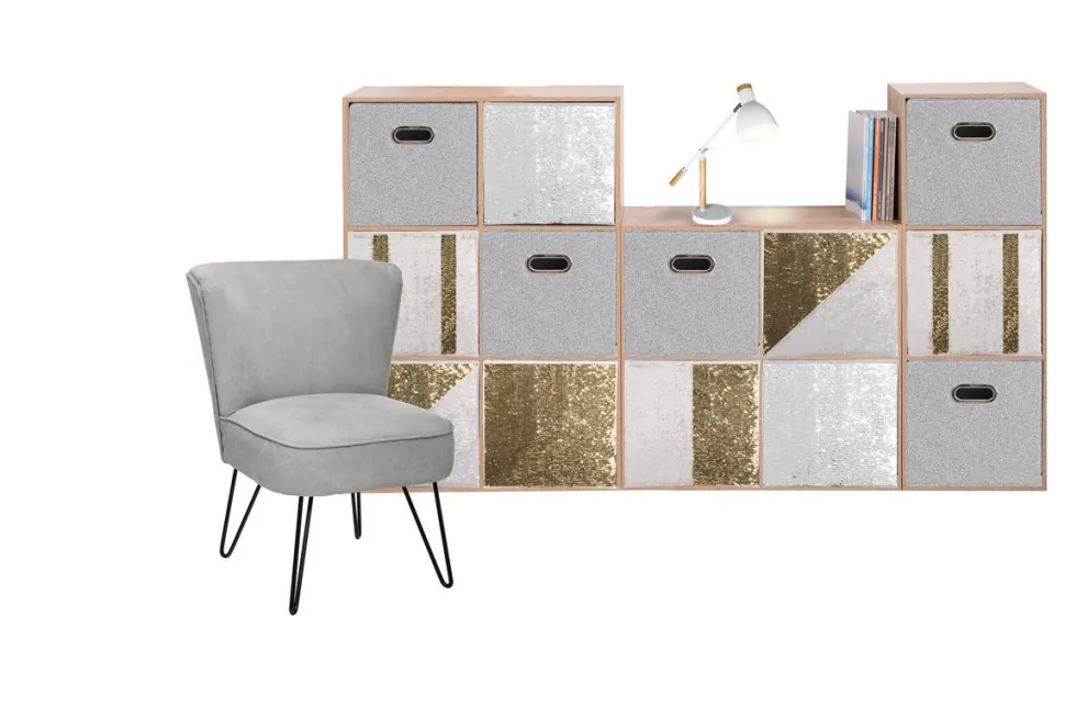 Regał z 3 półkami Kali naturalny