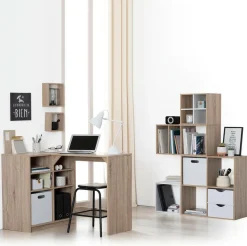 Regał z 3 półkami Kali naturalny