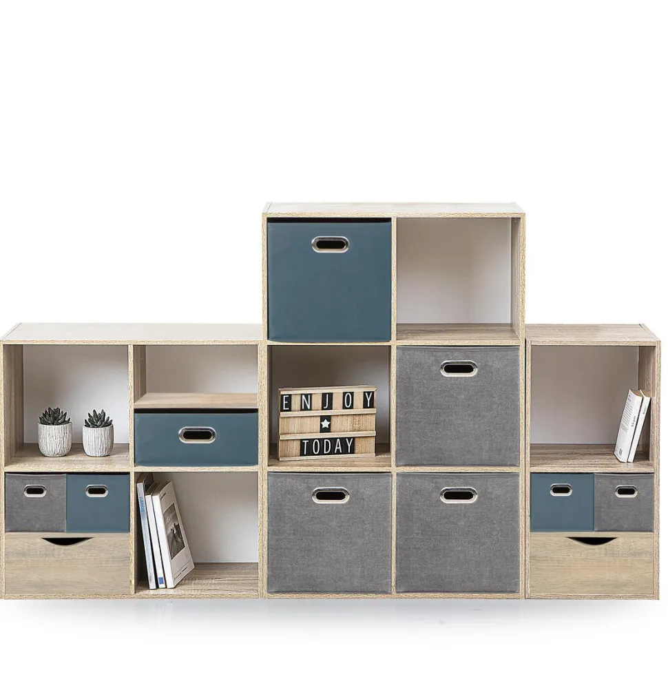 Regał z 2 półkami Kali naturalny