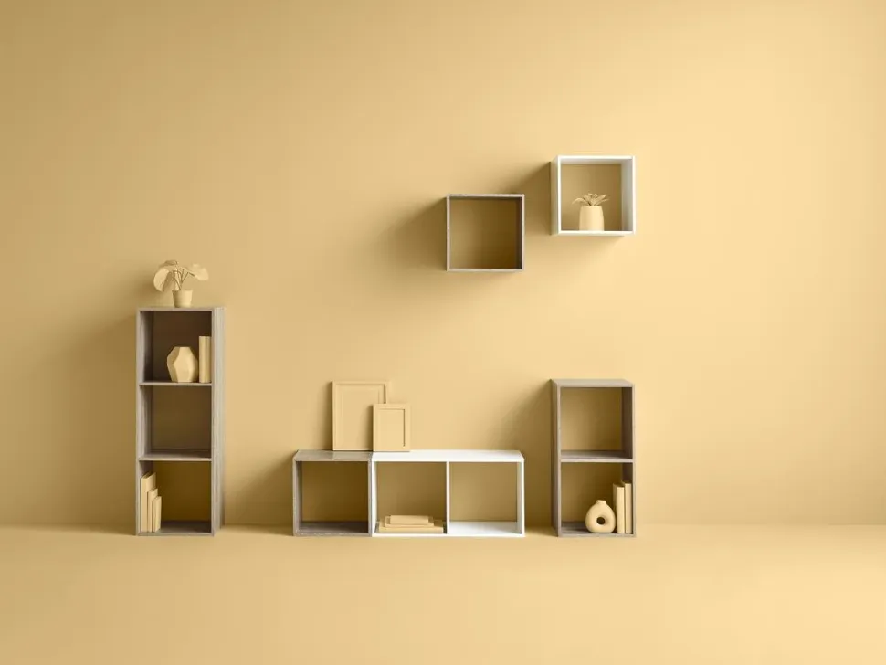 Regał z 3 półkami Kali szary