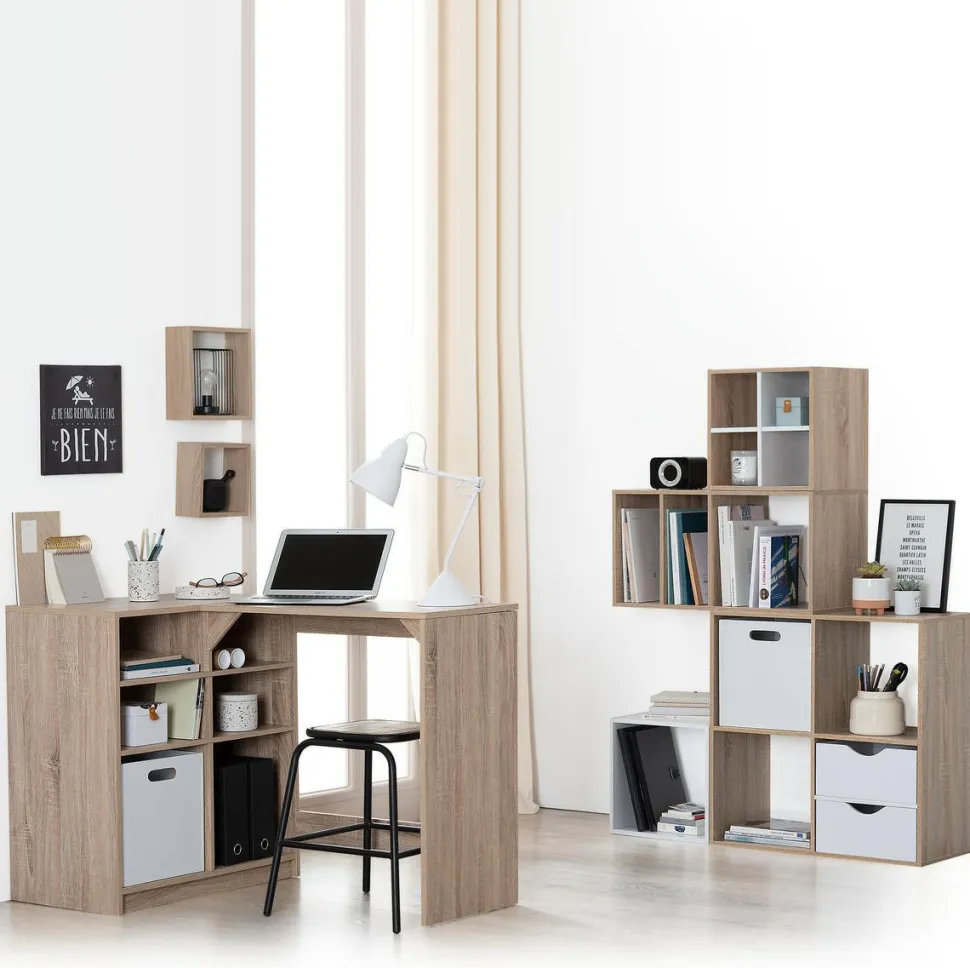 Regał z 3 półkami Kali szary