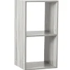 Regał z 2 półkami Kali szary