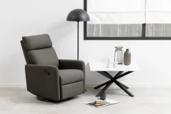 Rozkładany fotel recliner Mikkeli szary