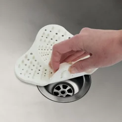 Silikonowe sitko do umywalki białe