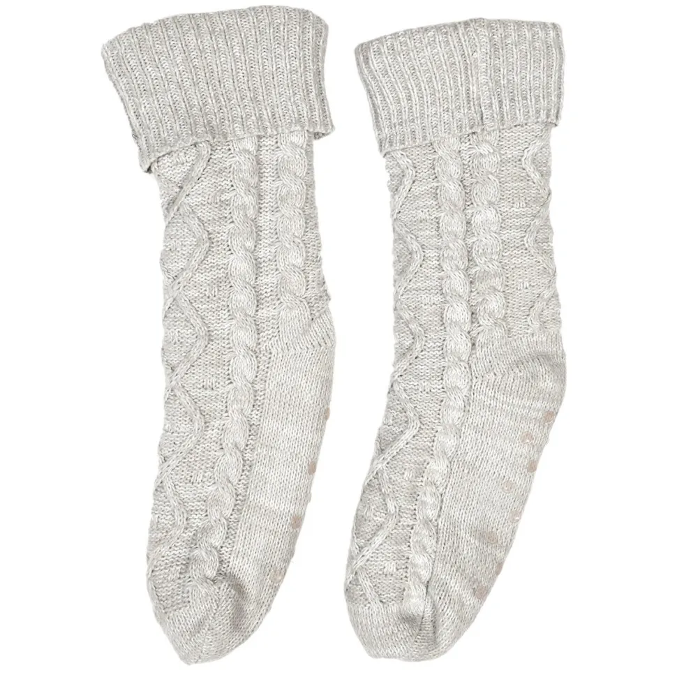 Skarpety plecione z ociepleniem 36-41 szare
