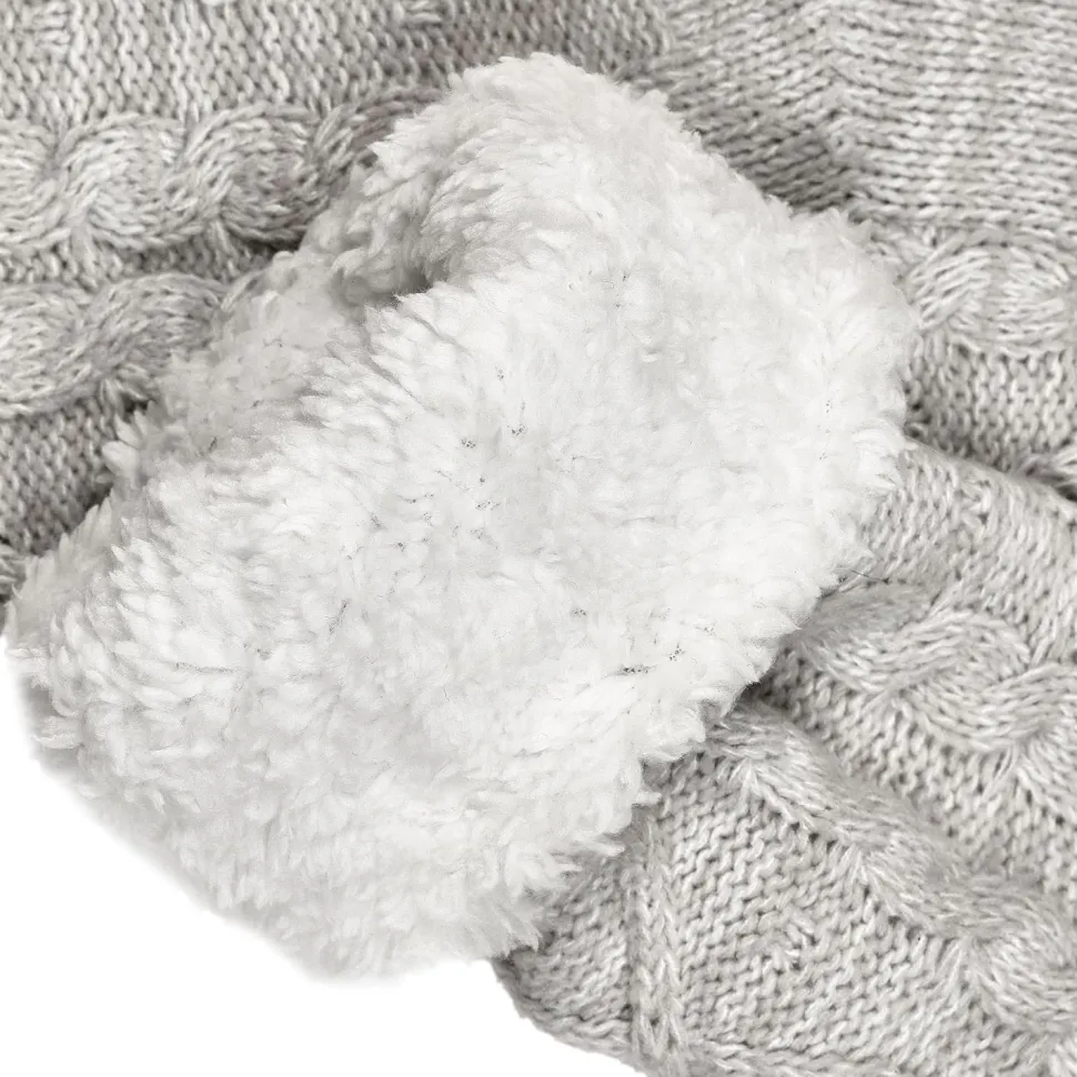 Skarpety plecione z ociepleniem 36-41 szare