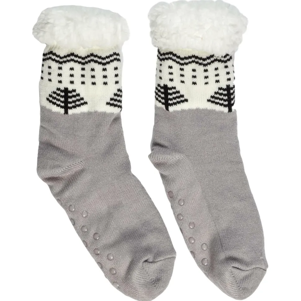 Skarpety zimowe sherpa ze wzorem rozmiar 39-42 szare