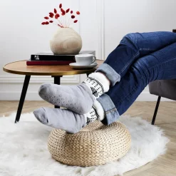 Skarpety zimowe sherpa ze wzorem rozmiar 39-42 szare