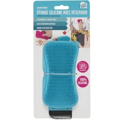 Skrobak z gąbką silikonowy różowy