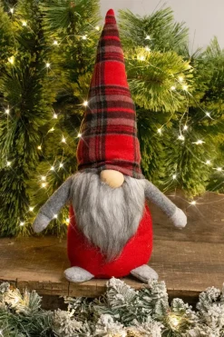 Skrzat siedzący czerwona kratka 44cm