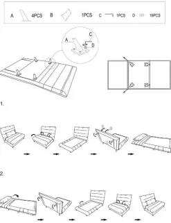 Sofa Arriba dwuosobowa żółta