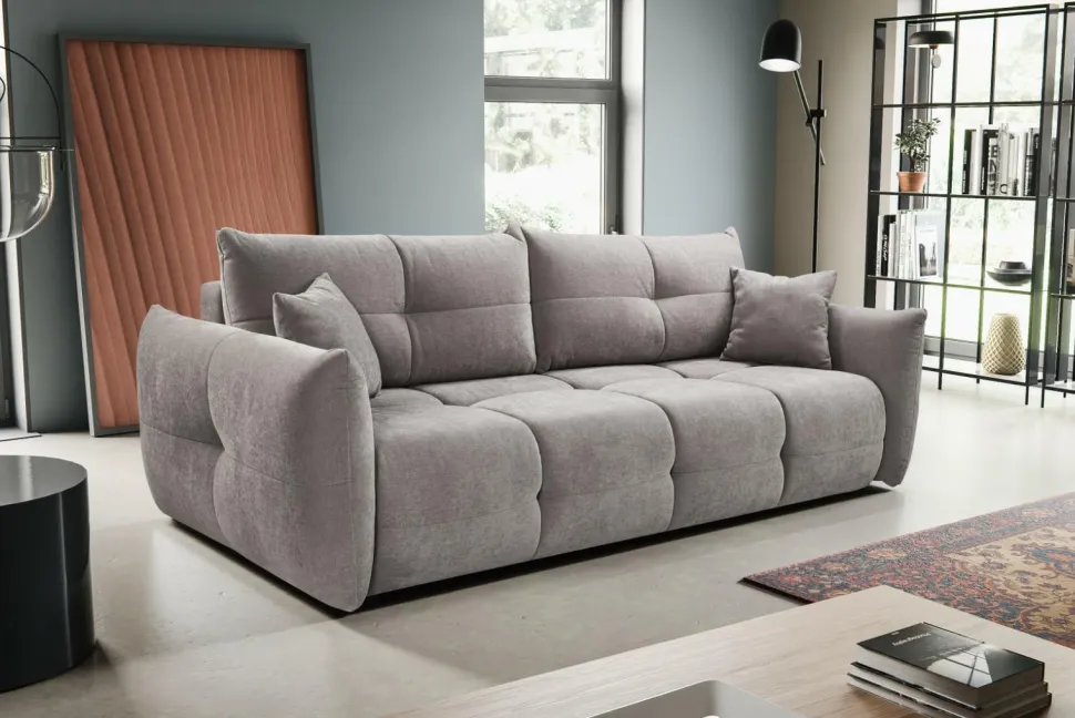 Sofa Bode z funkcją spania szara jasna Wind 82