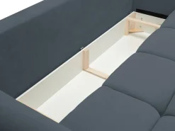 Sofa Bode z funkcją spania niebieska Wind 76