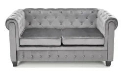 Sofa Dassion welwet szara