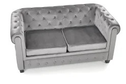 Sofa Dassion welwet szara