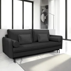 Sofa Diana z funkcją spania antracytowy   Louis 676