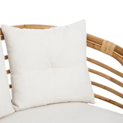 Sofa Farah rattan/biała