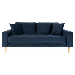 Sofa Lido 2,5 granatowa/ nogi naturalne