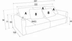 Sofa Loppie z funkcją spania ivory Ambience 01 GR 3