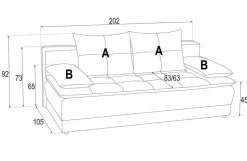 Sofa Mikkeli z funkcją spania cappucino Neve 17 GR1