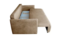 Sofa Mondel z funkcją spania sztruks      beżowa ciemna