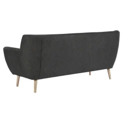 Sofa Monte 3 szara ciemna/ nogi  naturalne