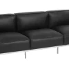 Sofa 3-osobowa Soft GC czarna skóra