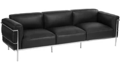 Sofa 3-osobowa Soft GC czarna skóra
