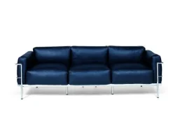 Sofa 3-osobowa Soft GC czarna skóra